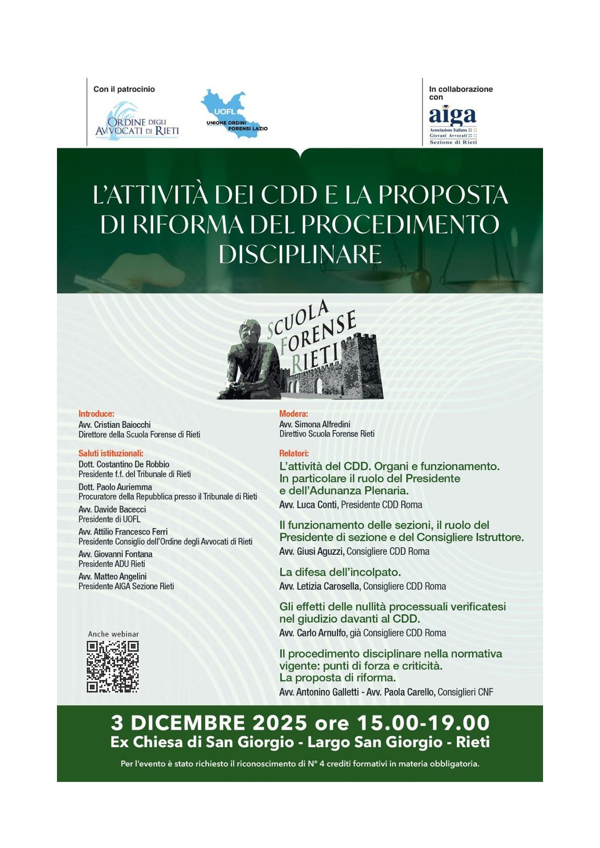 L’attività del CDD e la proposta di Riforma del procedimento disciplinare
